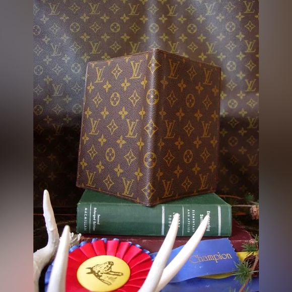 Ultra RARE Vintage LOUIS VUITTON 2 photo Art Desk Frame Executive Accessory LV - Picture 11 of 13